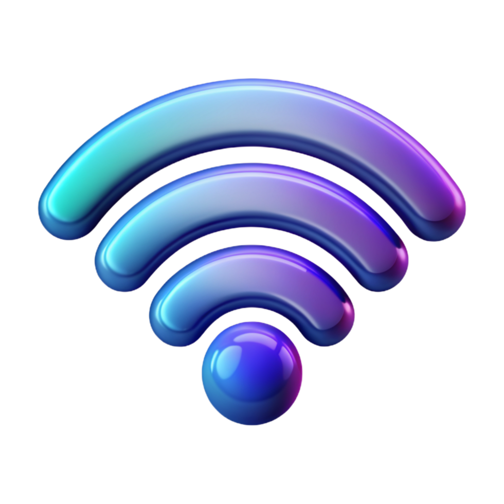 Wi-Fi 3D Wifi icon 3D Wifi symbol 3D Wifi image png