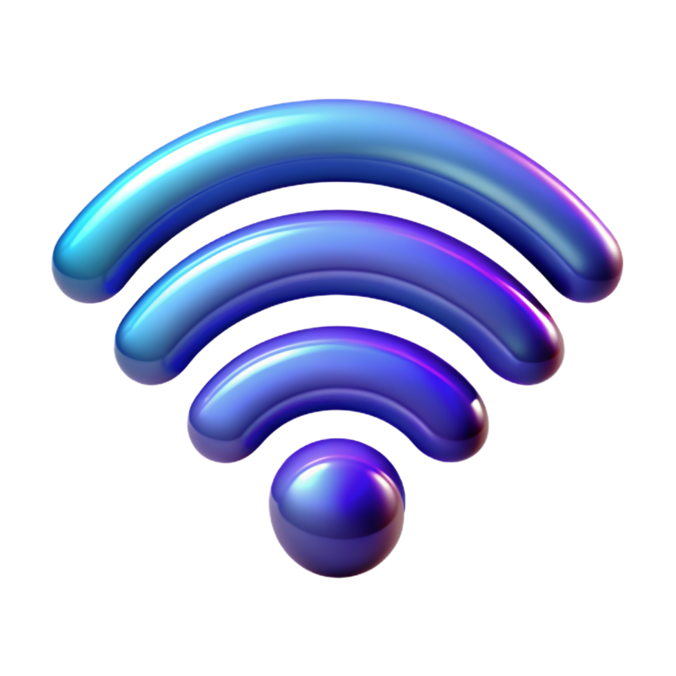 Wi-Fi 3D Wifi icon 3D Wifi symbol 3D Wifi image png
