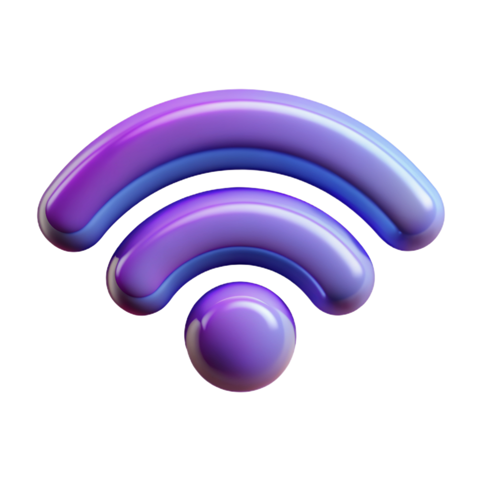 Wi-Fi 3D Wifi icon 3D Wifi symbol 3D Wifi image png