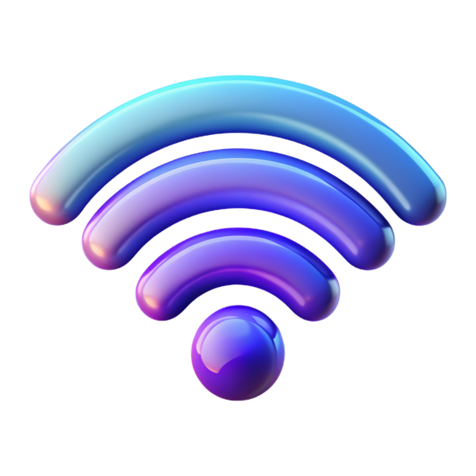 Wi-Fi 3D Wifi icon 3D Wifi symbol 3D Wifi image png