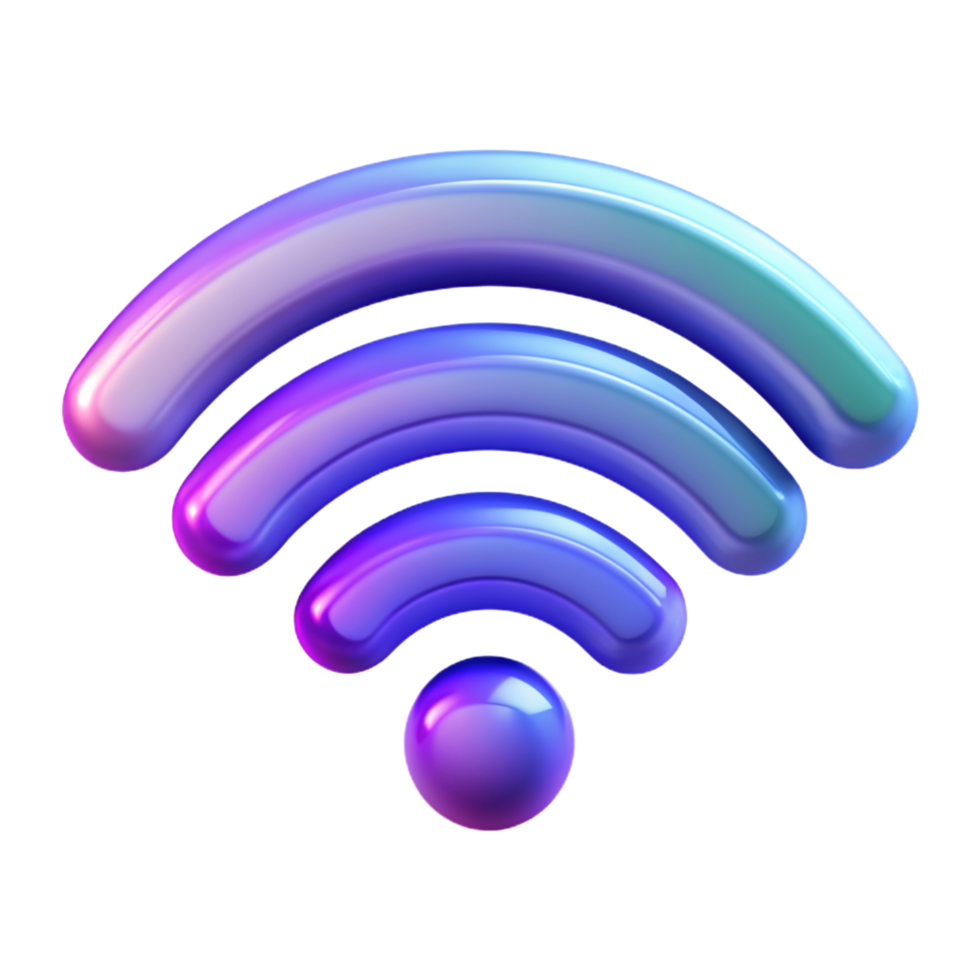 Wi-Fi 3D Wifi icon 3D Wifi symbol 3D Wifi image png