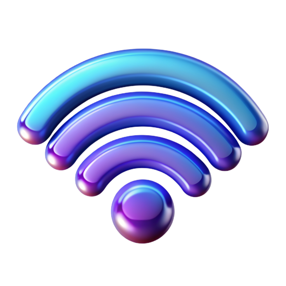 Wi-Fi 3D Wifi icon 3D Wifi symbol 3D Wifi image png