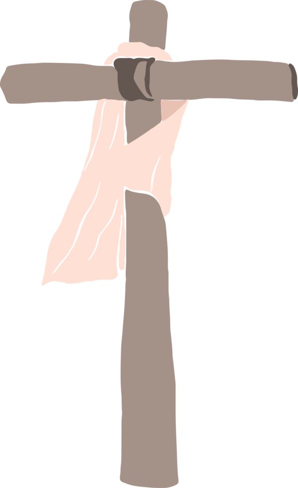 Minimal and simple Easter Cross, Christian religion png