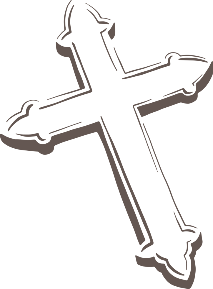 Minimal and simple Easter Cross, Christian religion png