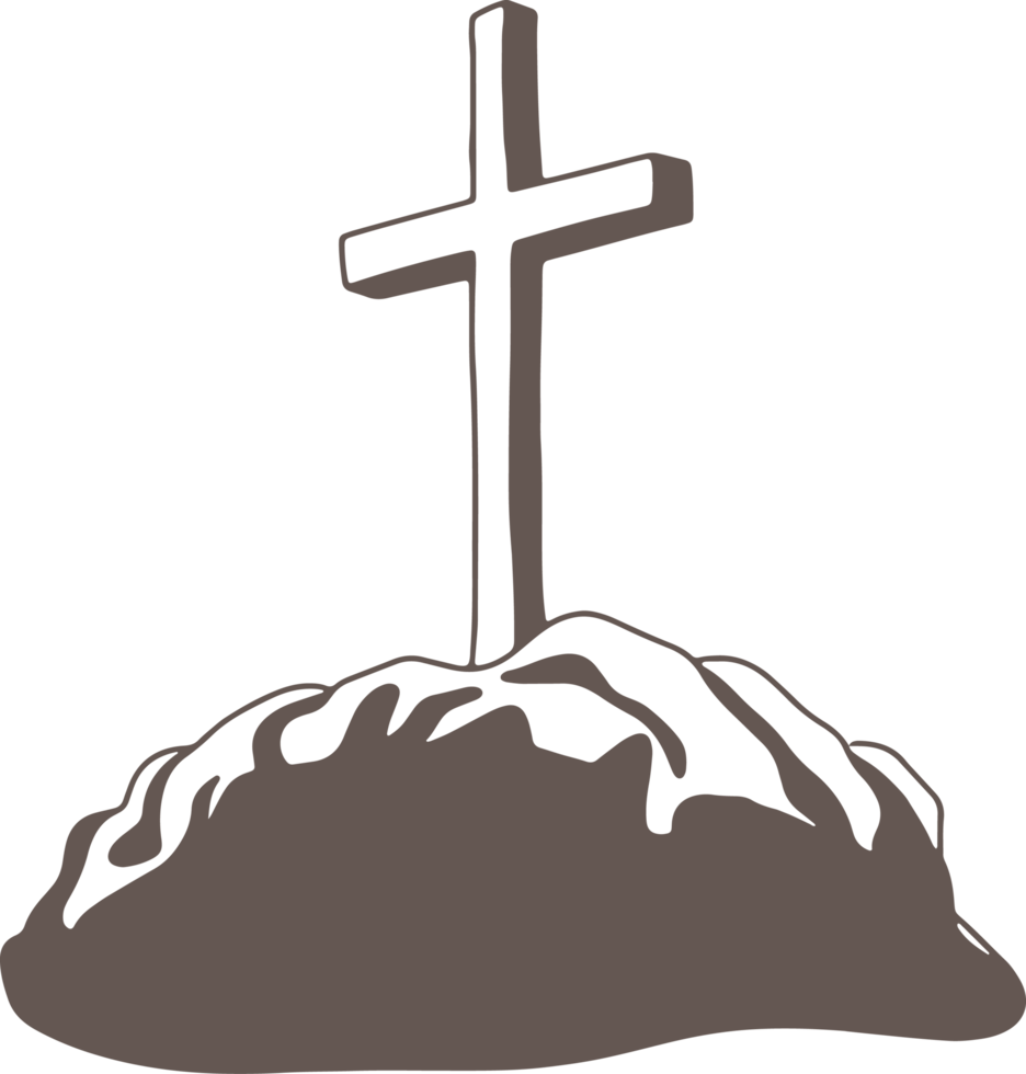 Minimal and simple Easter Cross, Christian religion png