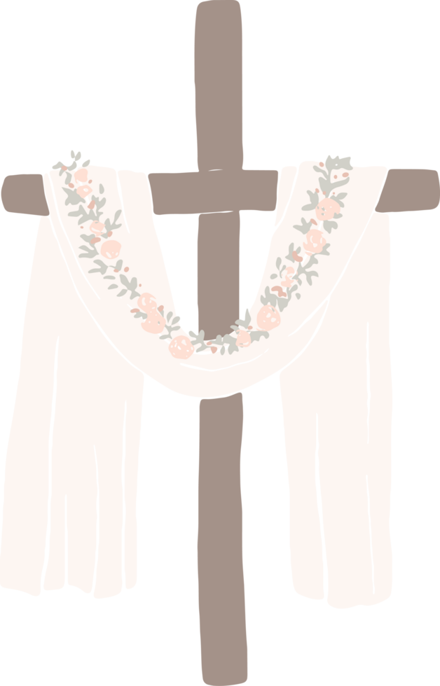 Minimal and simple Easter Cross, Christian religion png