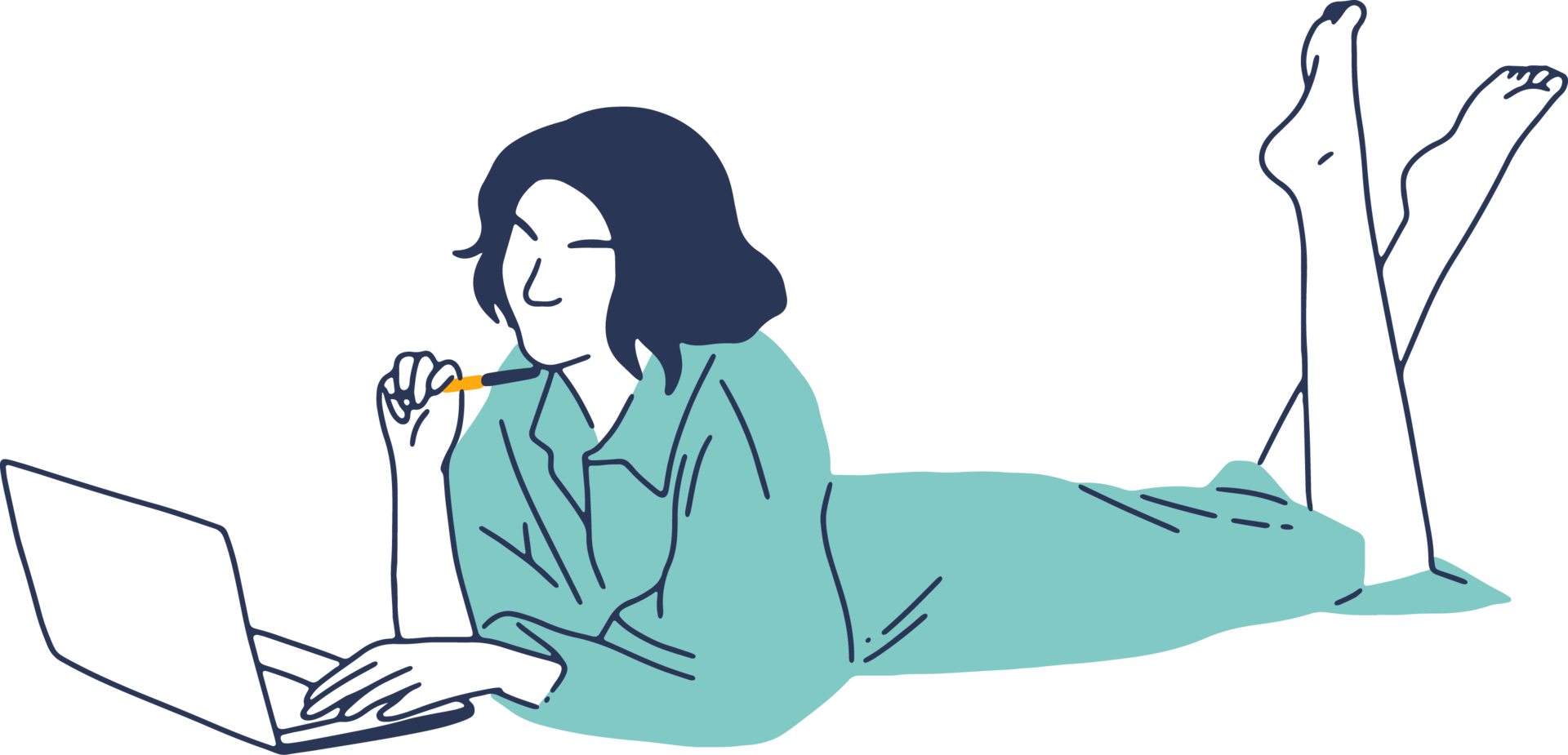 Remote Work and Digital Nomad, woman working from anywhere png