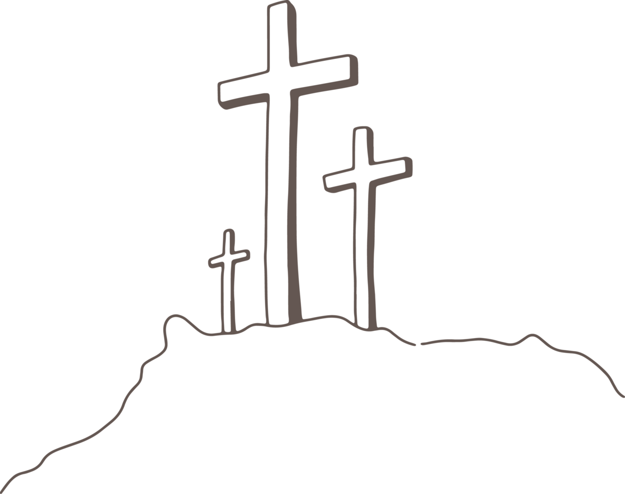 Minimal and simple Easter Cross, Christian religion png