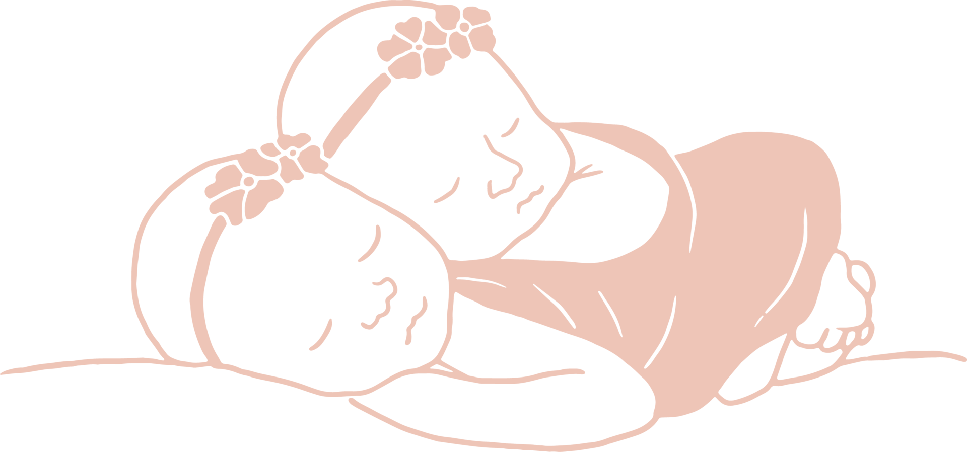 Minimal and simple newborn twins, adorable baby png
