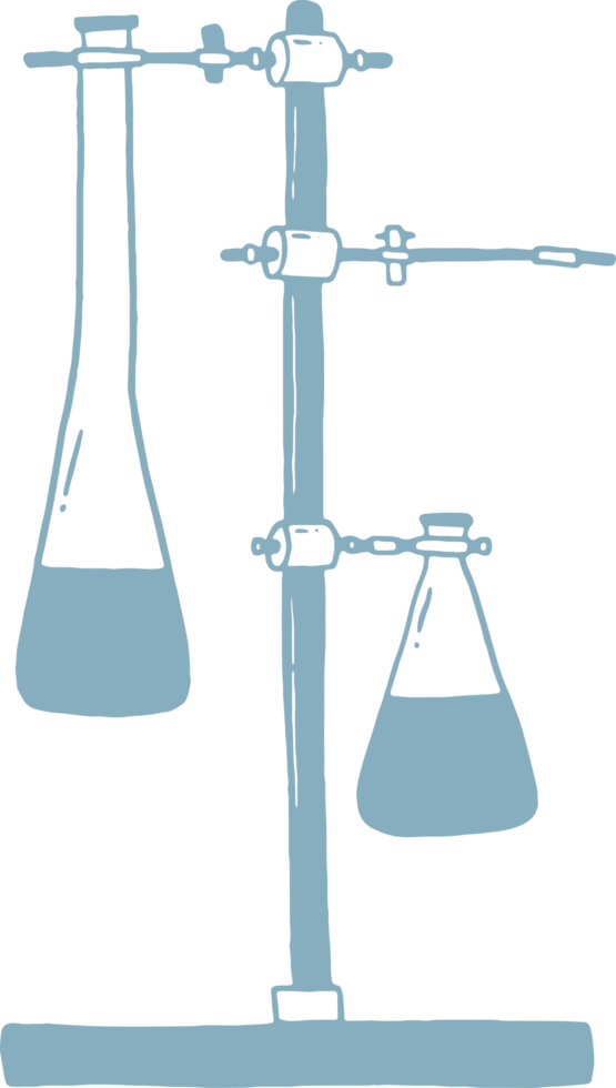 Minimal and simple scientist lab research chemistry png