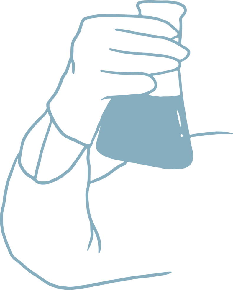 Minimal and simple scientist lab research chemistry png