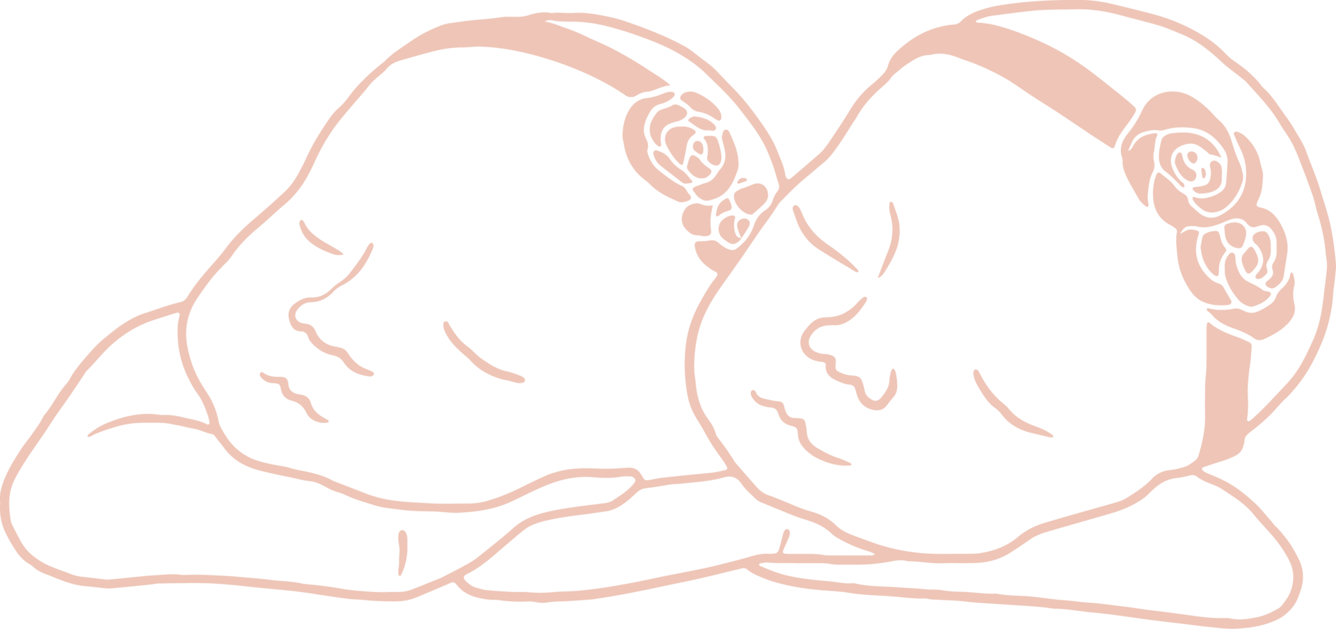 Minimal and simple newborn twins, adorable baby png