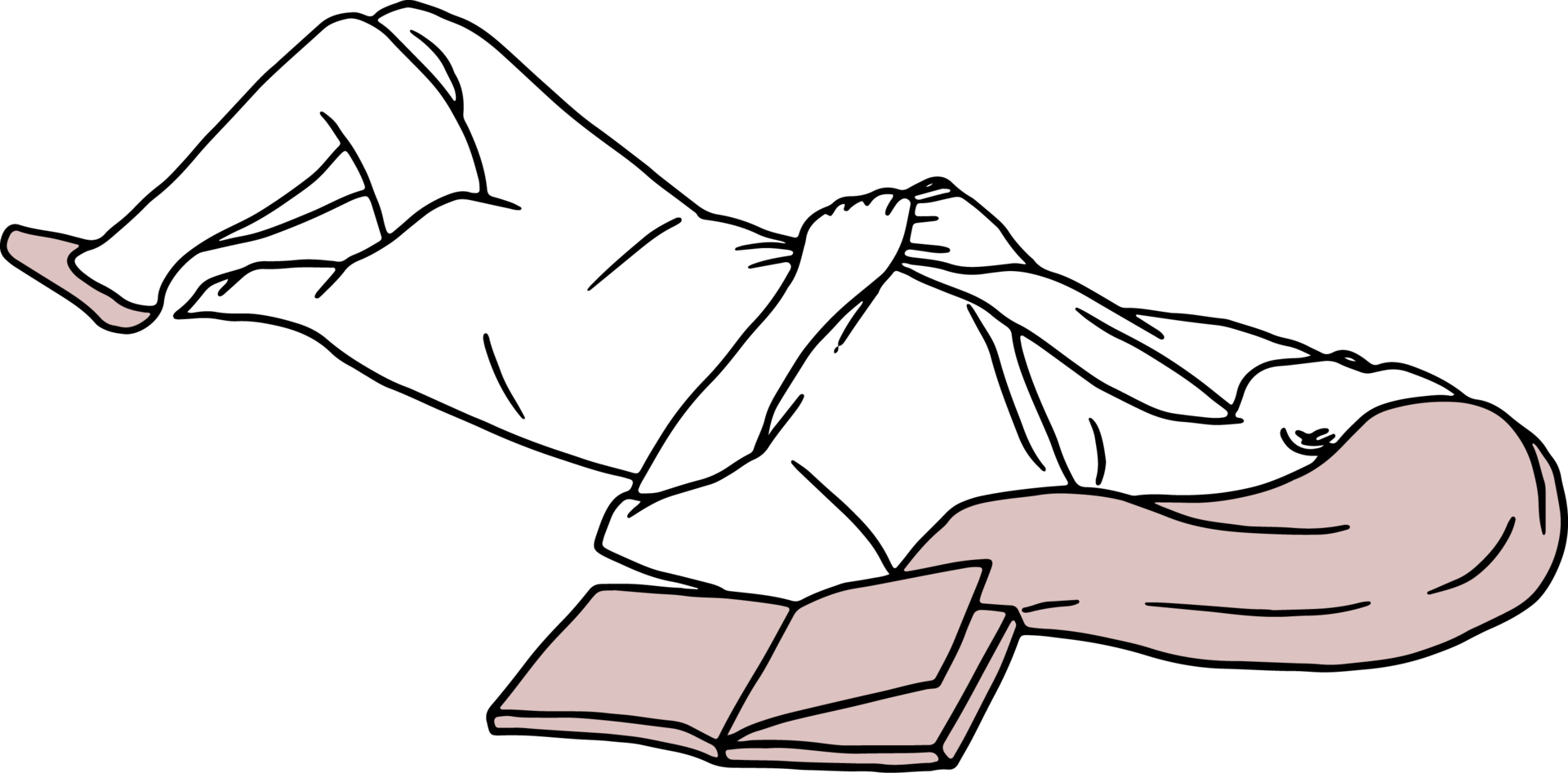 Minimal and simple people reading books, love book concept png