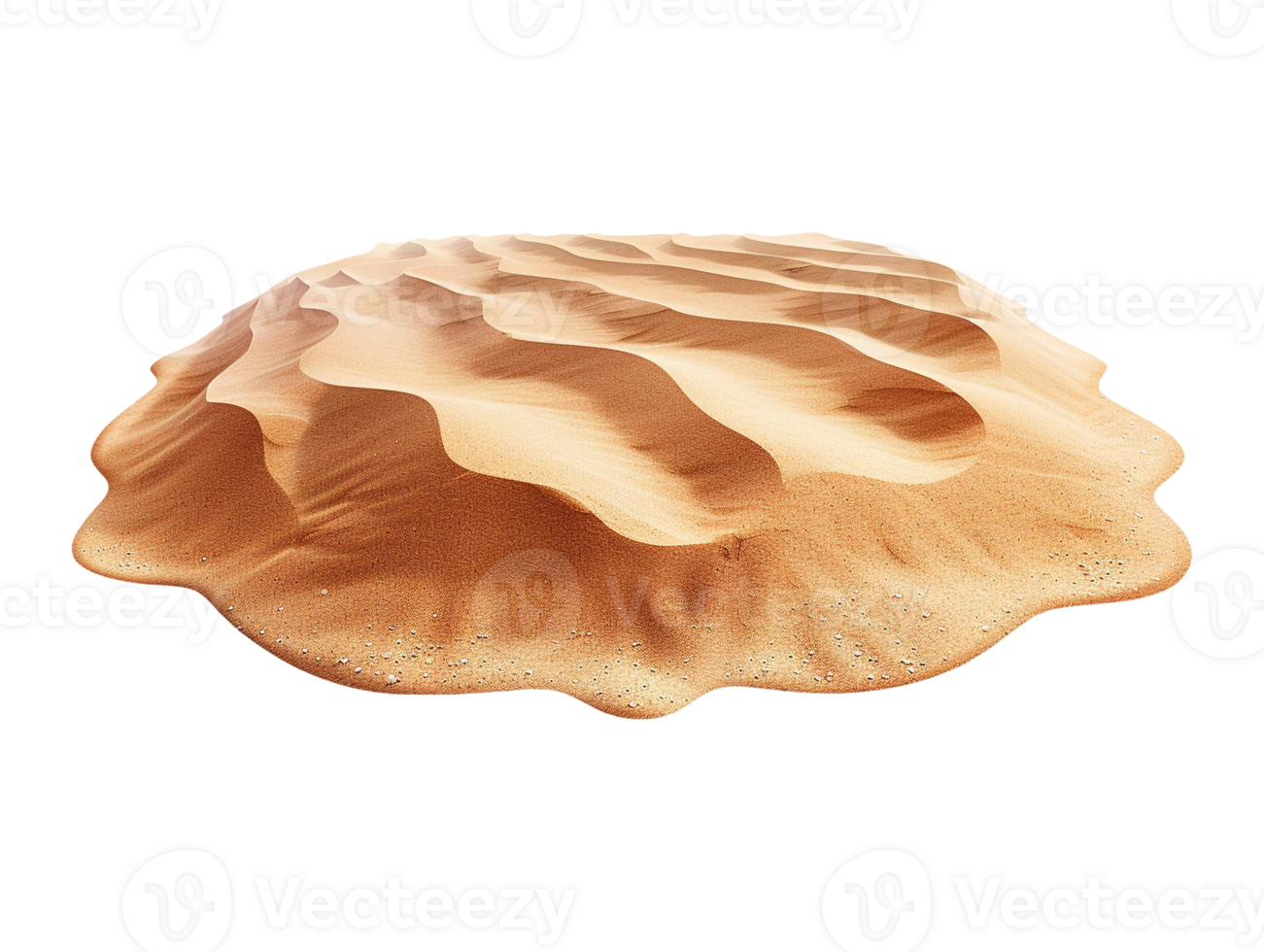 Summer sand beach objects isolated png