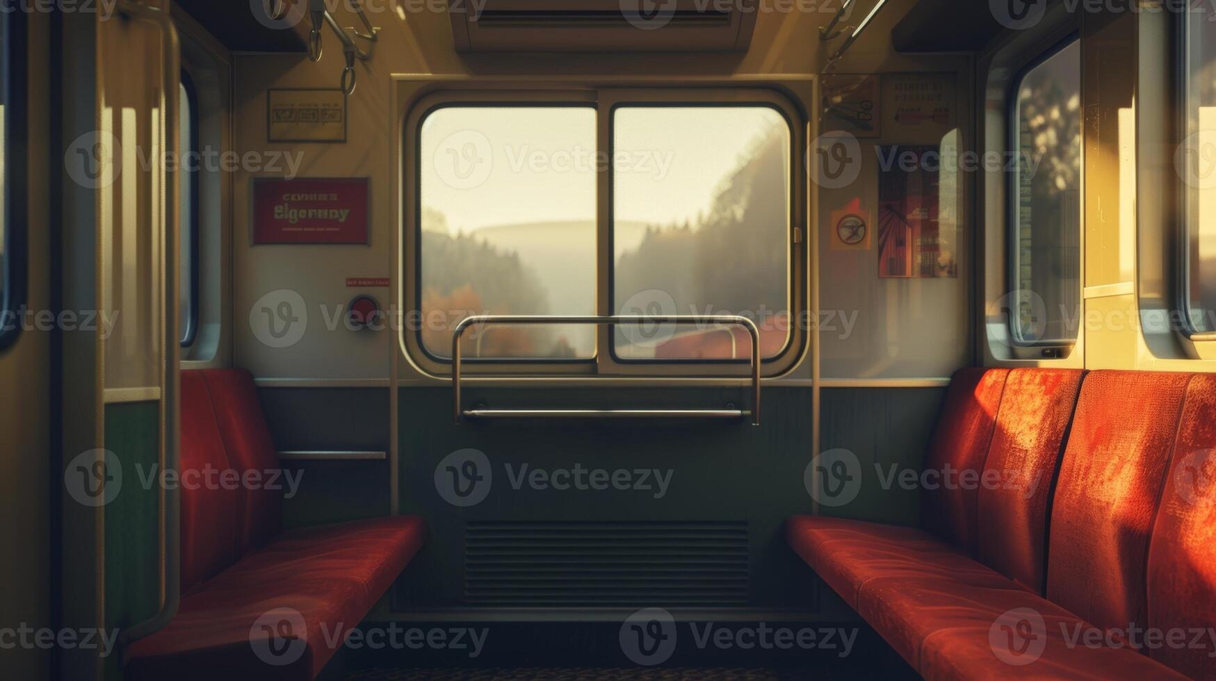 The rhythm of the train lulls the lone traveler into a state of relaxation away from the hustle and bustle of the world photo
