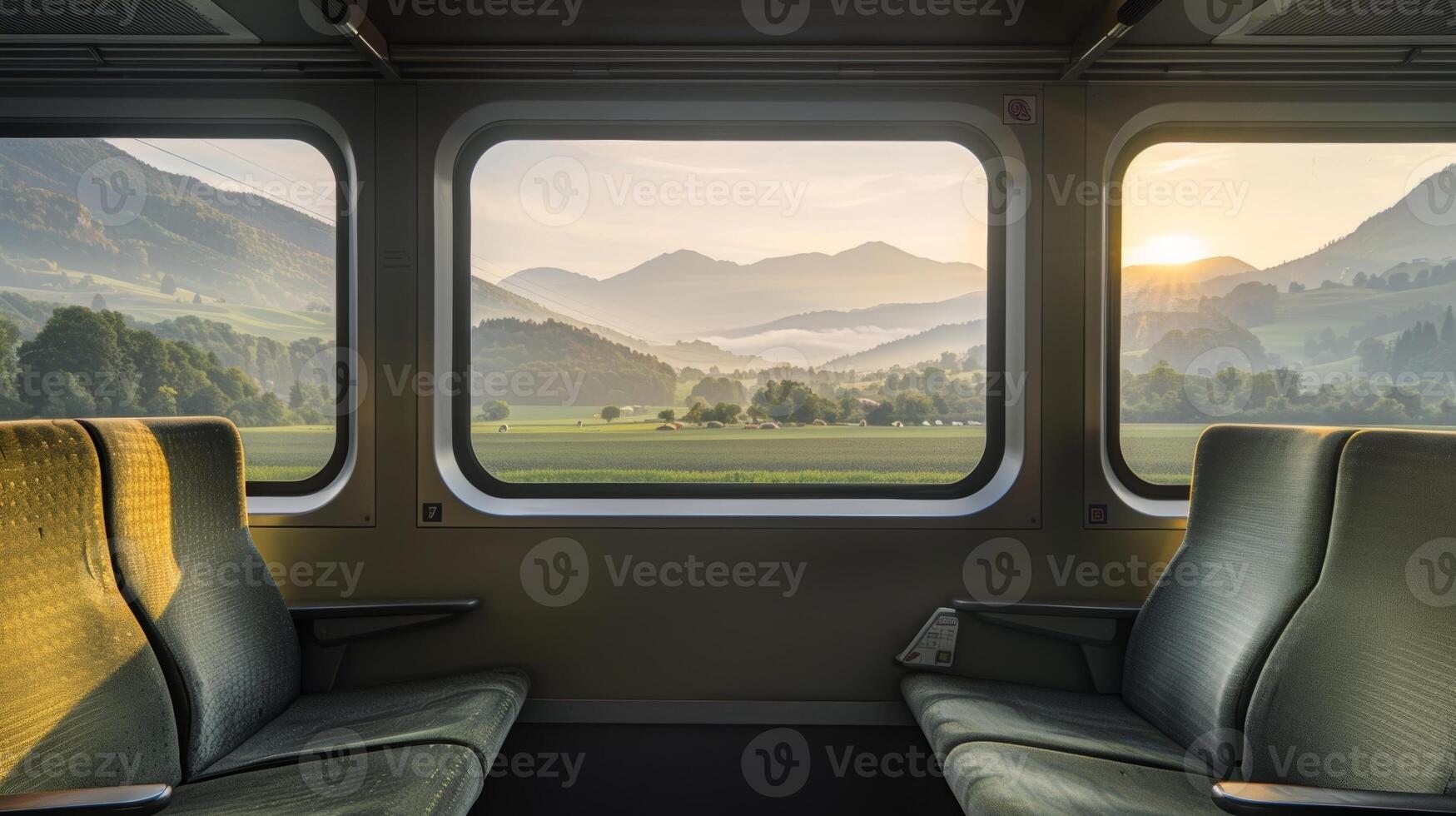 The mountains loomed in the distance standing as a natural border between two states photo
