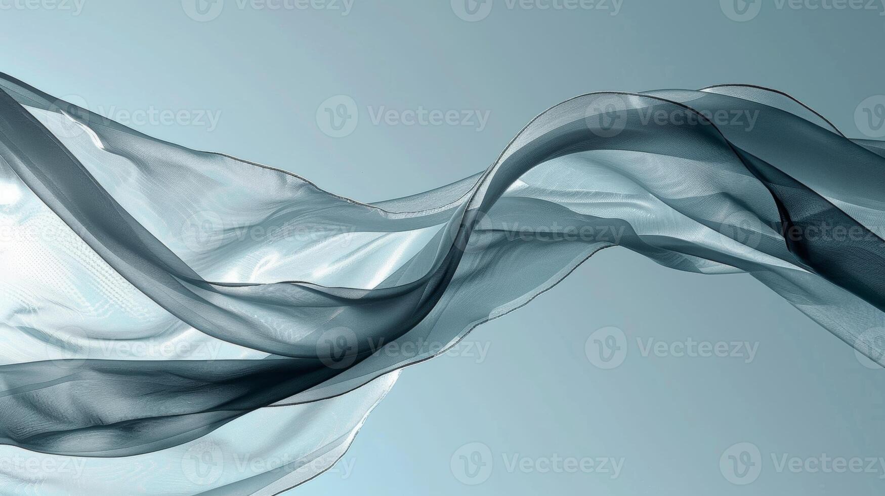 The flowing movements of a silk scarf in the wind evoke a sense of freedom and lightness photo