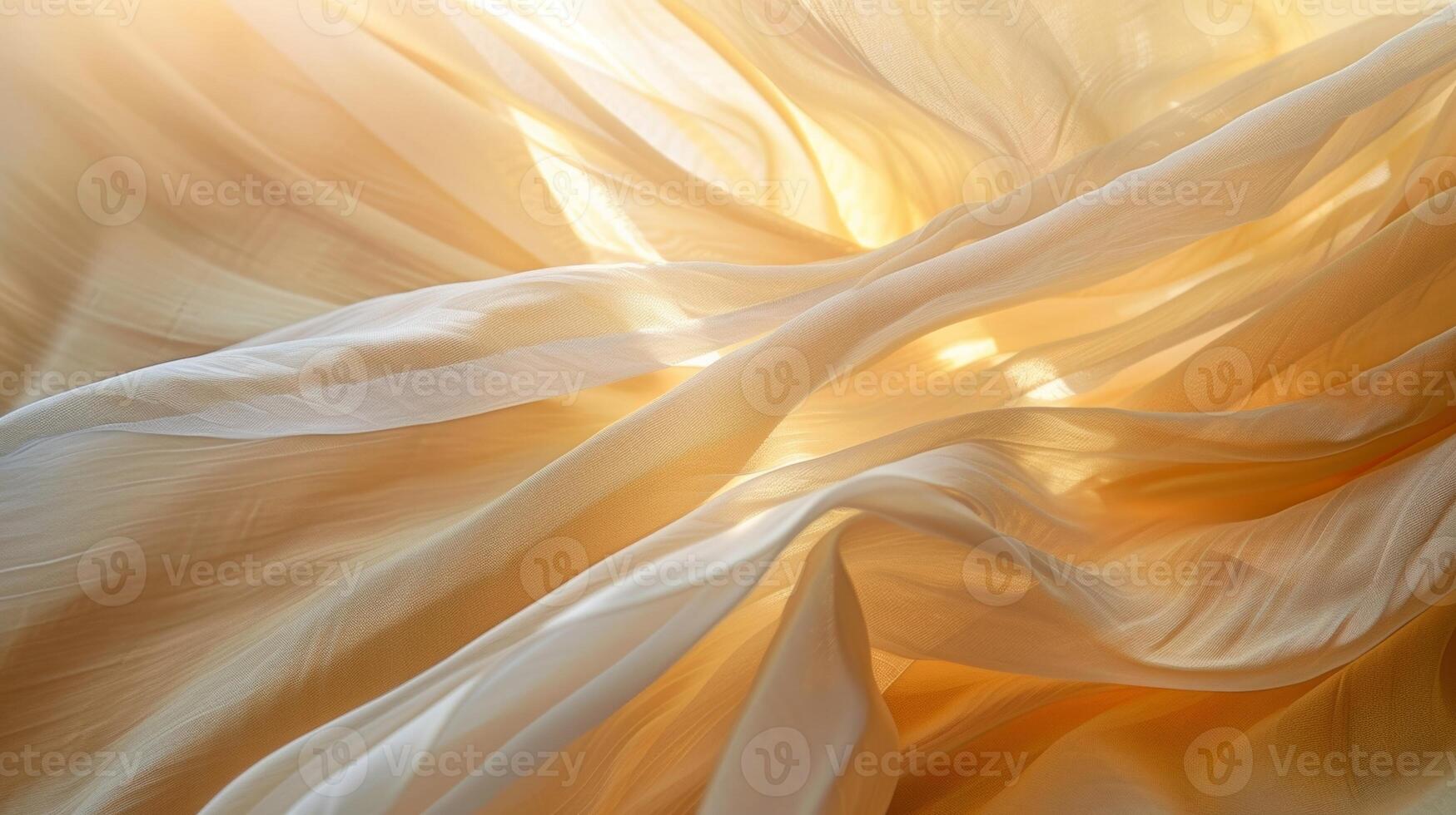 The soft folds of fabric cascading in the desert breeze creating a mesmerizing flow photo