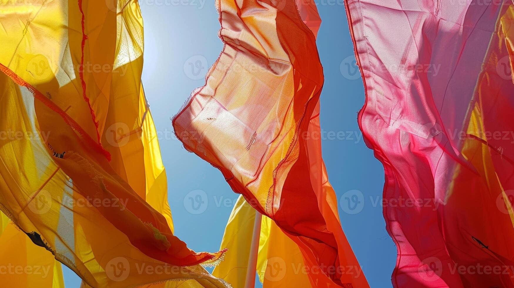 The flags vibrant colors reflecting the energy and excitement of the moment photo