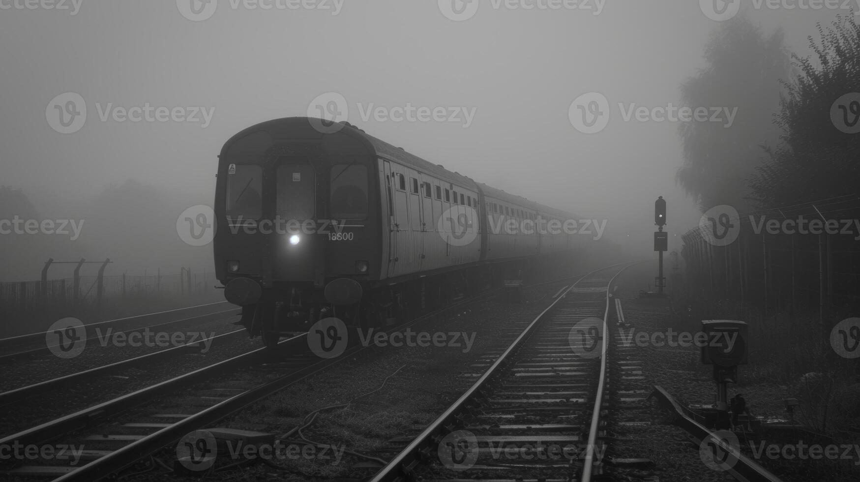 With each passing moment the fog seems to thicken around the train adding to its mystique photo