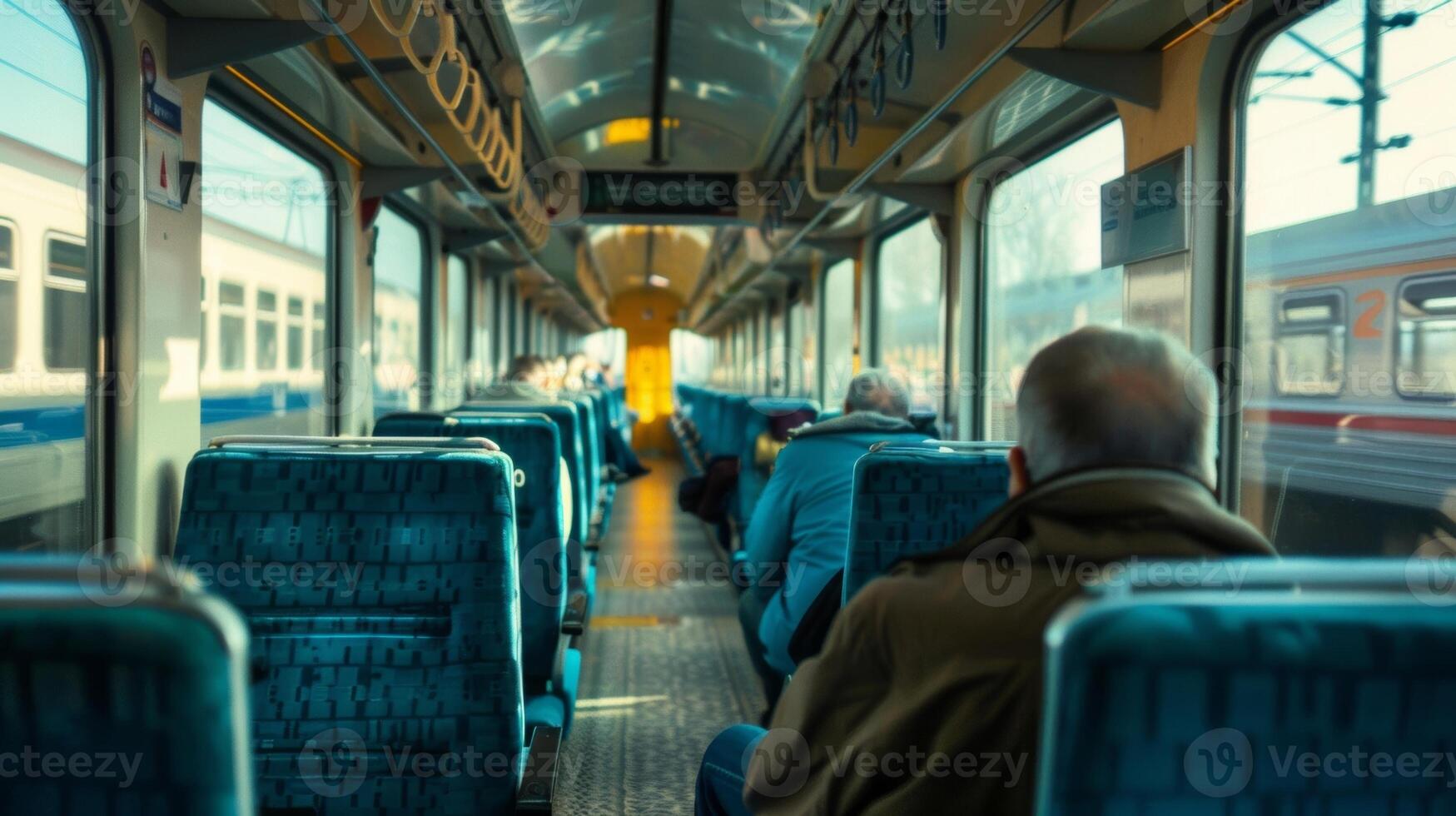 Elders taking a break from the hustle and bustle of airports and opting for a serene train ride photo