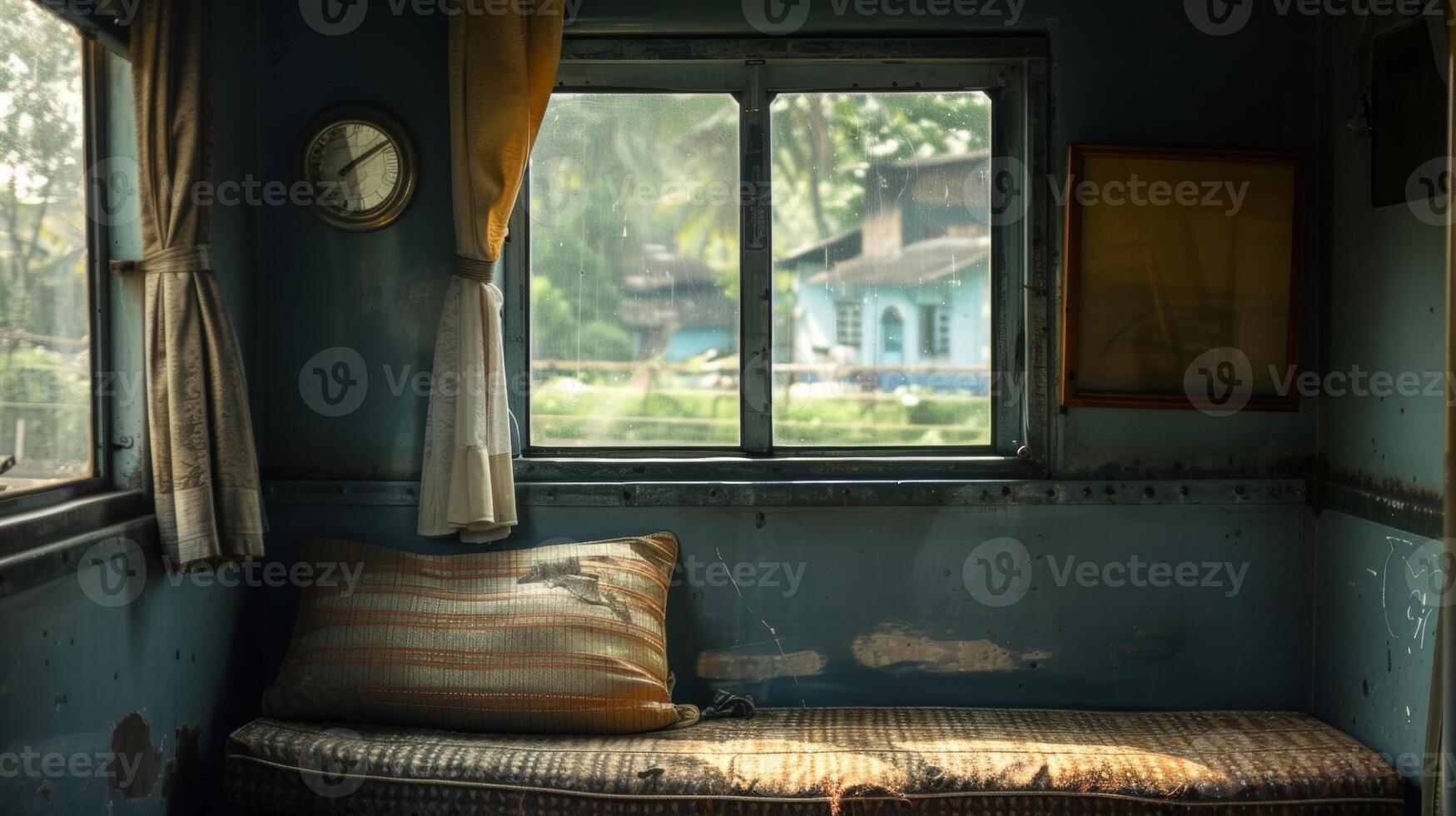 The train passes through a quaint village offering a glimpse into the daily lives of the locals photo
