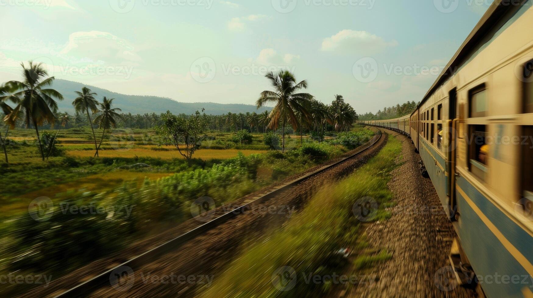 As the journey progresses passengers are immersed in rich cultural experiences glimpsing local villages and vibrant traditions photo