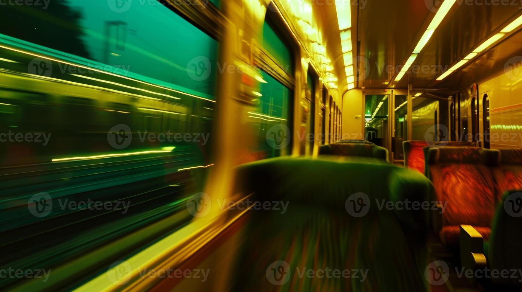 A train racing through the night hinting at a thrilling chase sequence in a mystery film photo