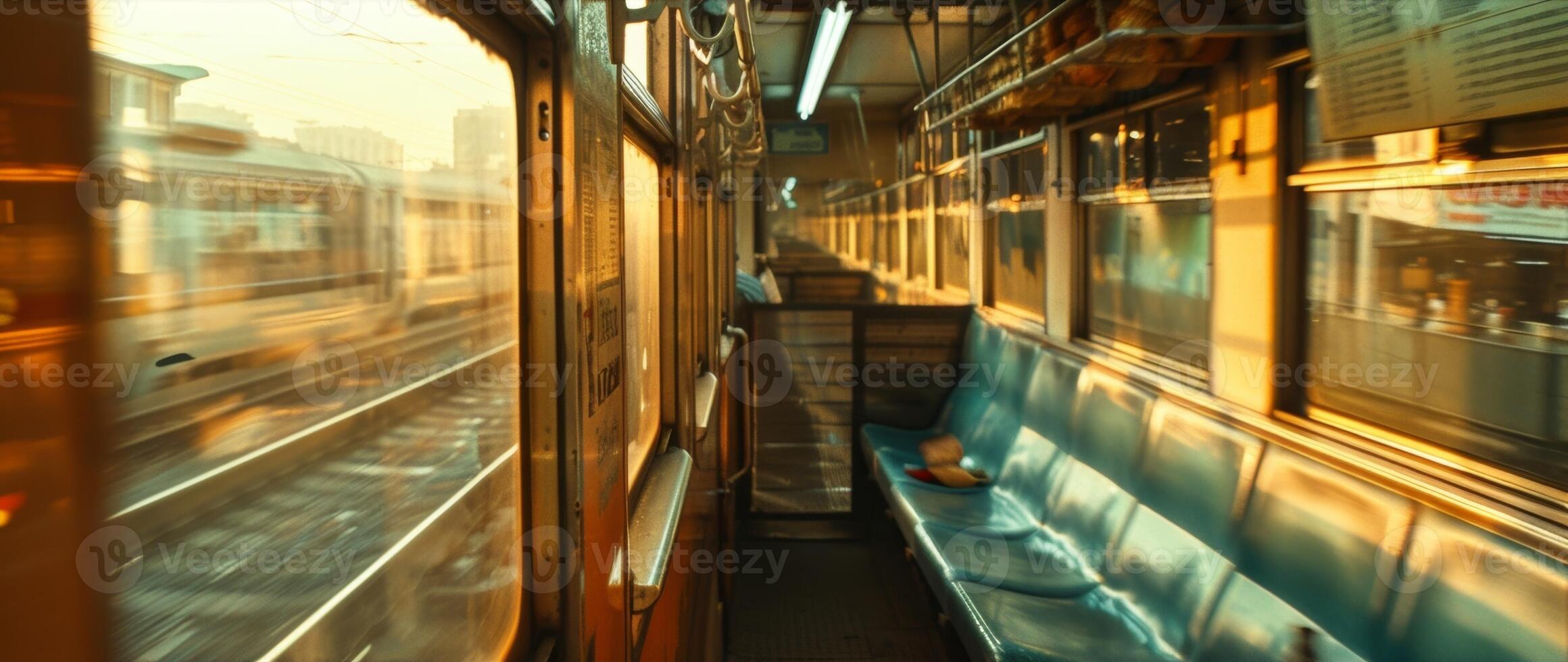 The aroma of freshly baked goods drifting through the train car as it passes a market photo