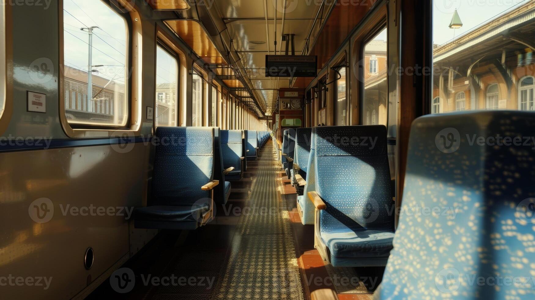 The train stations atmosphere suddenly somber and emotional as passengers say their goodbyes photo