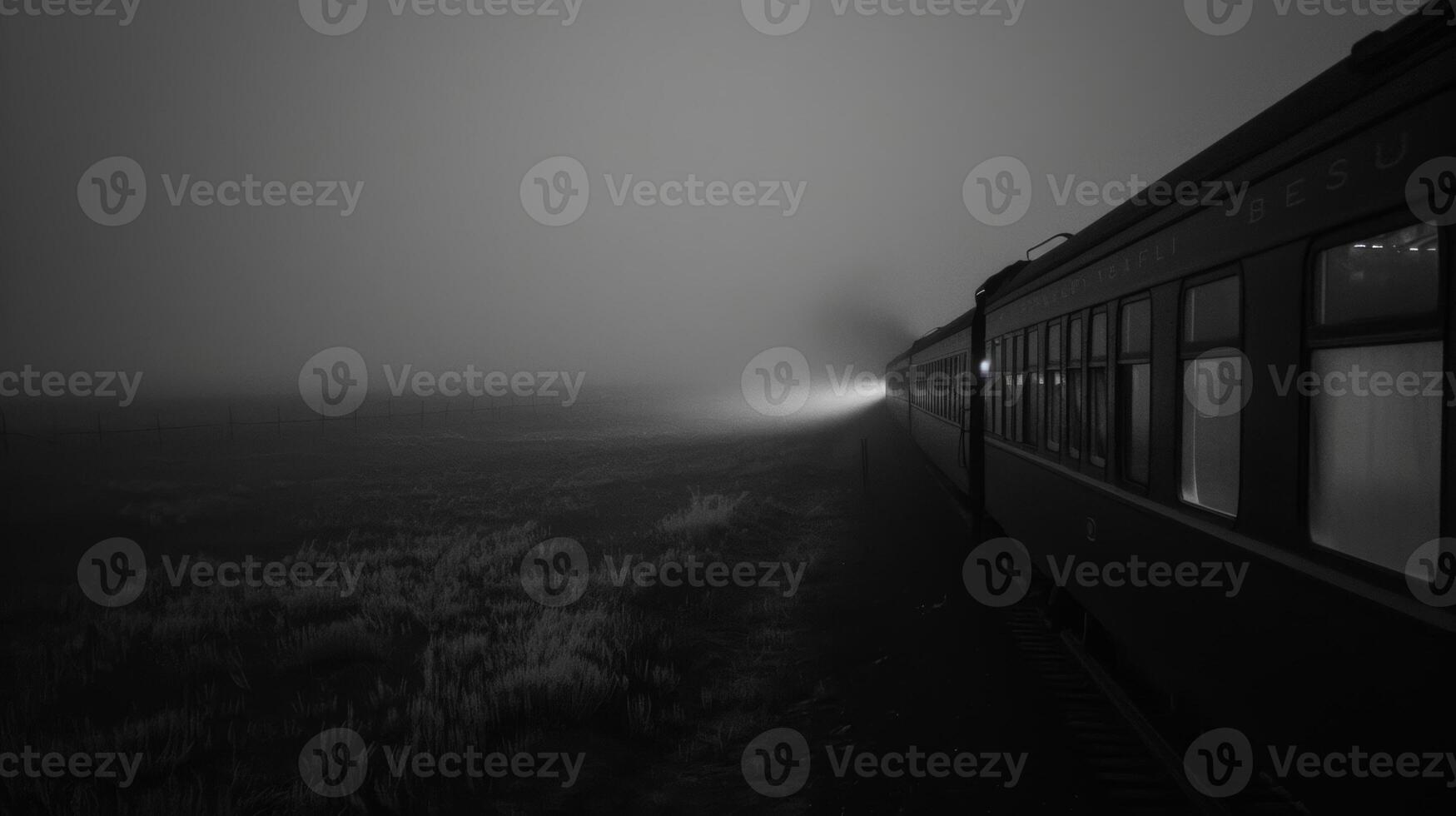 The rocking motion of the train lulled me into a peaceful sleep as we traveled through the obscurity of the night photo