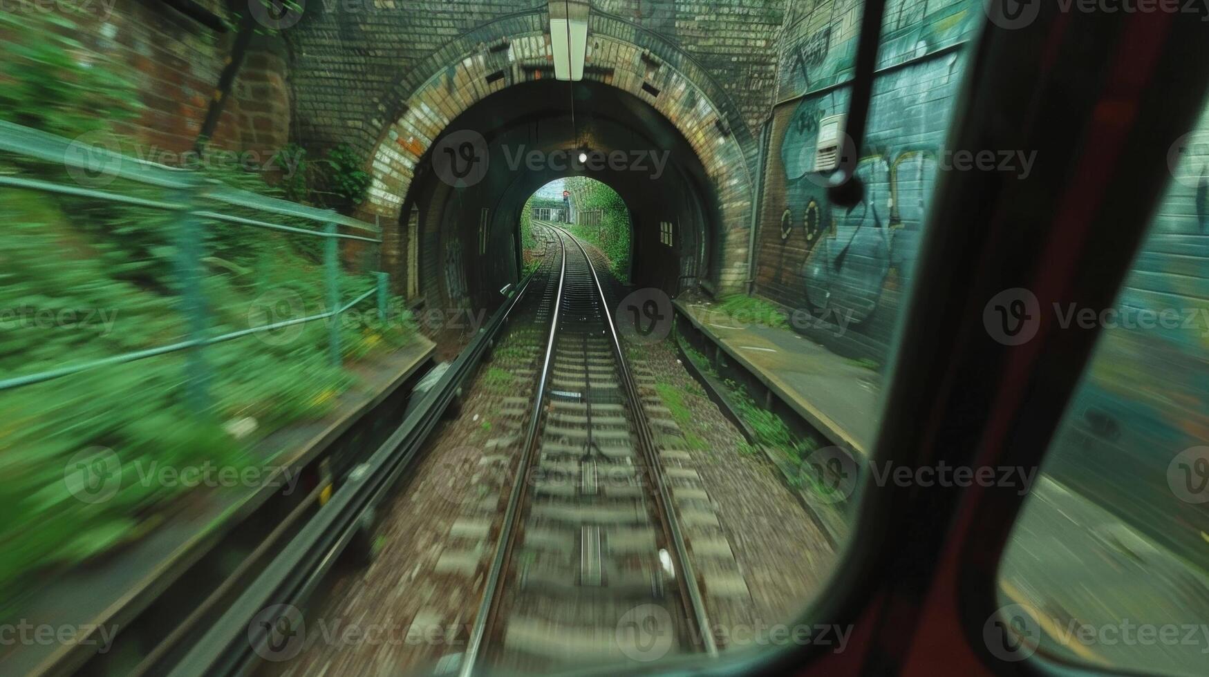The train passes through a tunnel causing a collective gasp and giggles from the children onboard photo