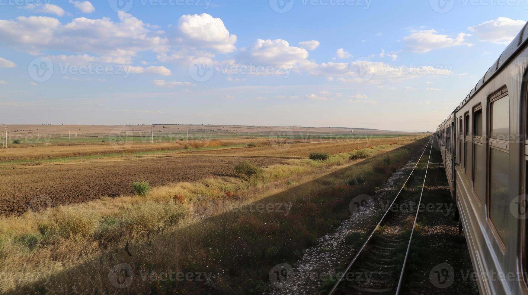 As the train chugged along I could see the landscape slowly changing as we approached the border photo