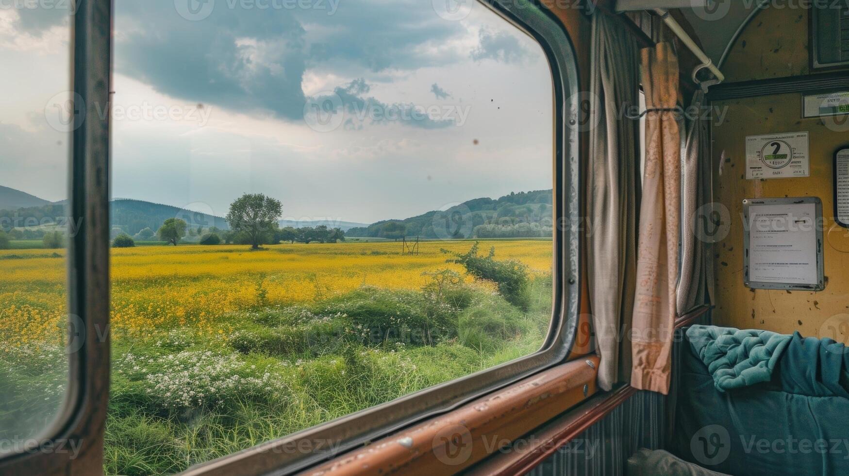 The train ride feels like a peaceful retreat away from the hustle and bustle of busy cities photo