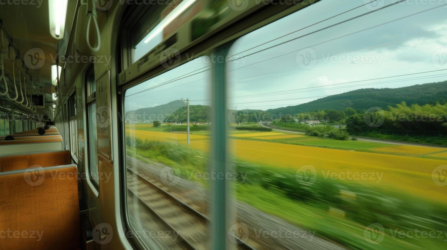 The trains rhythmic sound and gentle swaying gave a sense of tranquility even as we crossed into a new territory photo