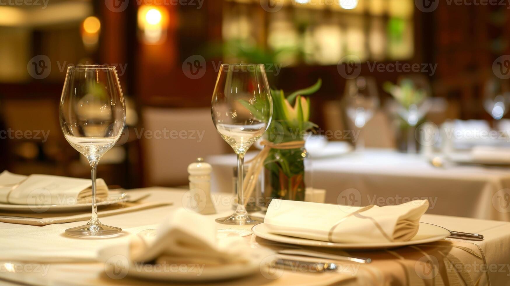 Dining in a classy intimate setting with attentive service and refined decor photo
