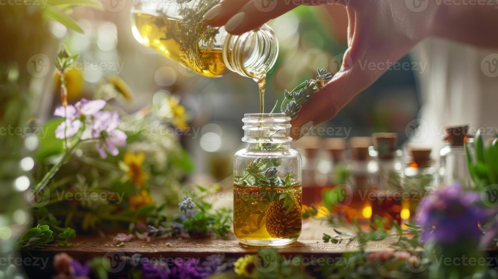 An herbal elixir crafted with care using only the freshest wildcrafted plants and flowers photo
