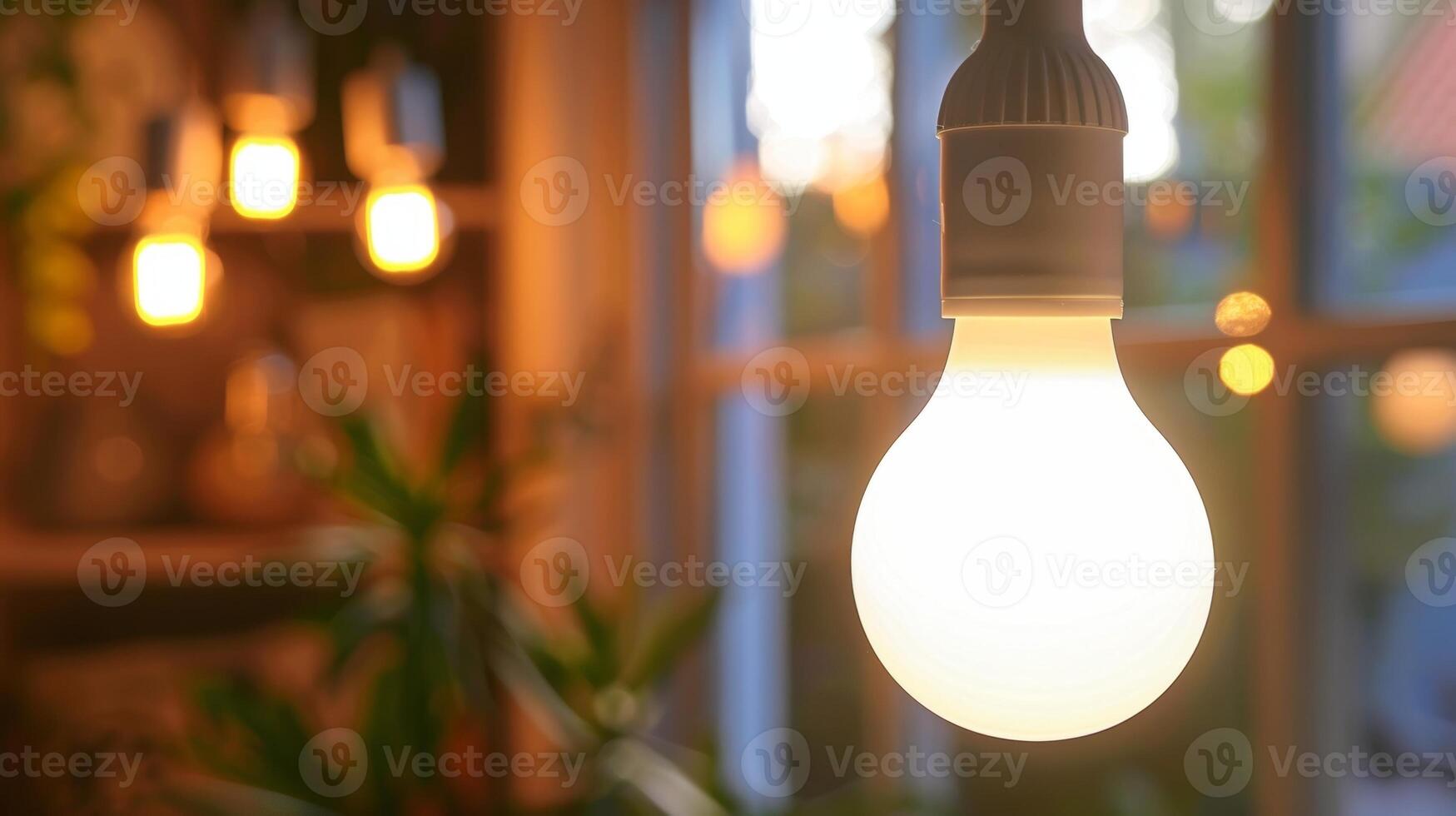 A macro shot of a motion sensor attached to a smart light bulb providing handsfree illumination as soon as it detects movement photo