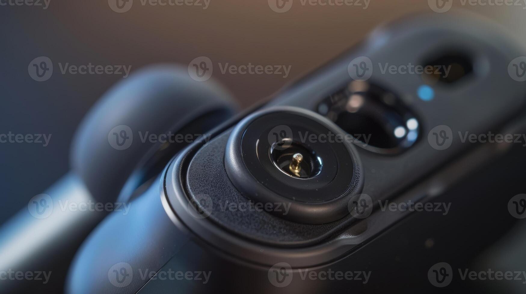 A detailed image of the charging port on the ear hook revealing the efficient battery life of these modern earbuds photo