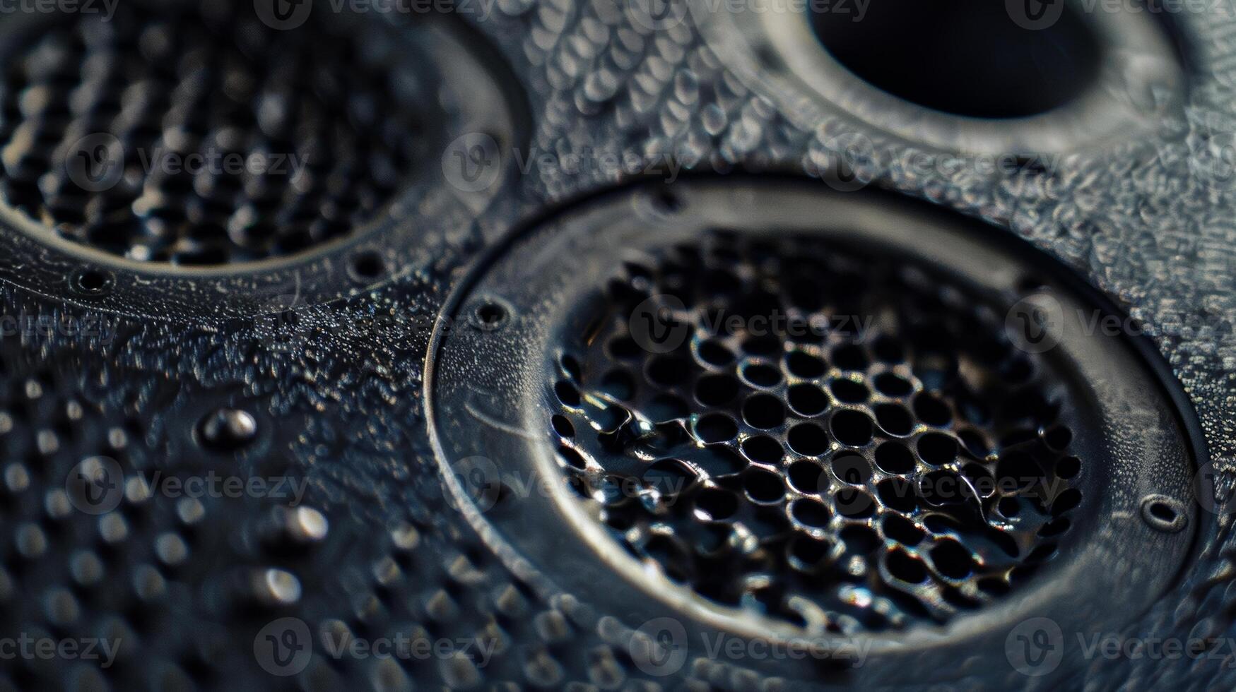 A closeup of the cooling vents on the back of a highend camera a reminder of the powerful processing speed and capabilities it possesses photo