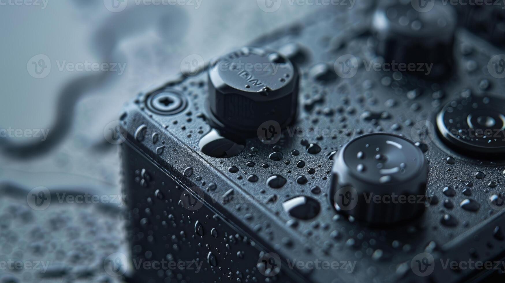 A closeup view of an action cameras control buttons reveals their compact size allowing for easy access and control even in the most intense situations photo