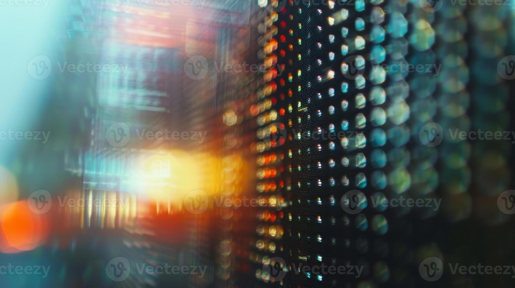 A macro shot of a digital picture frames pixelated display showing the fine details and and crisp quality of the images photo