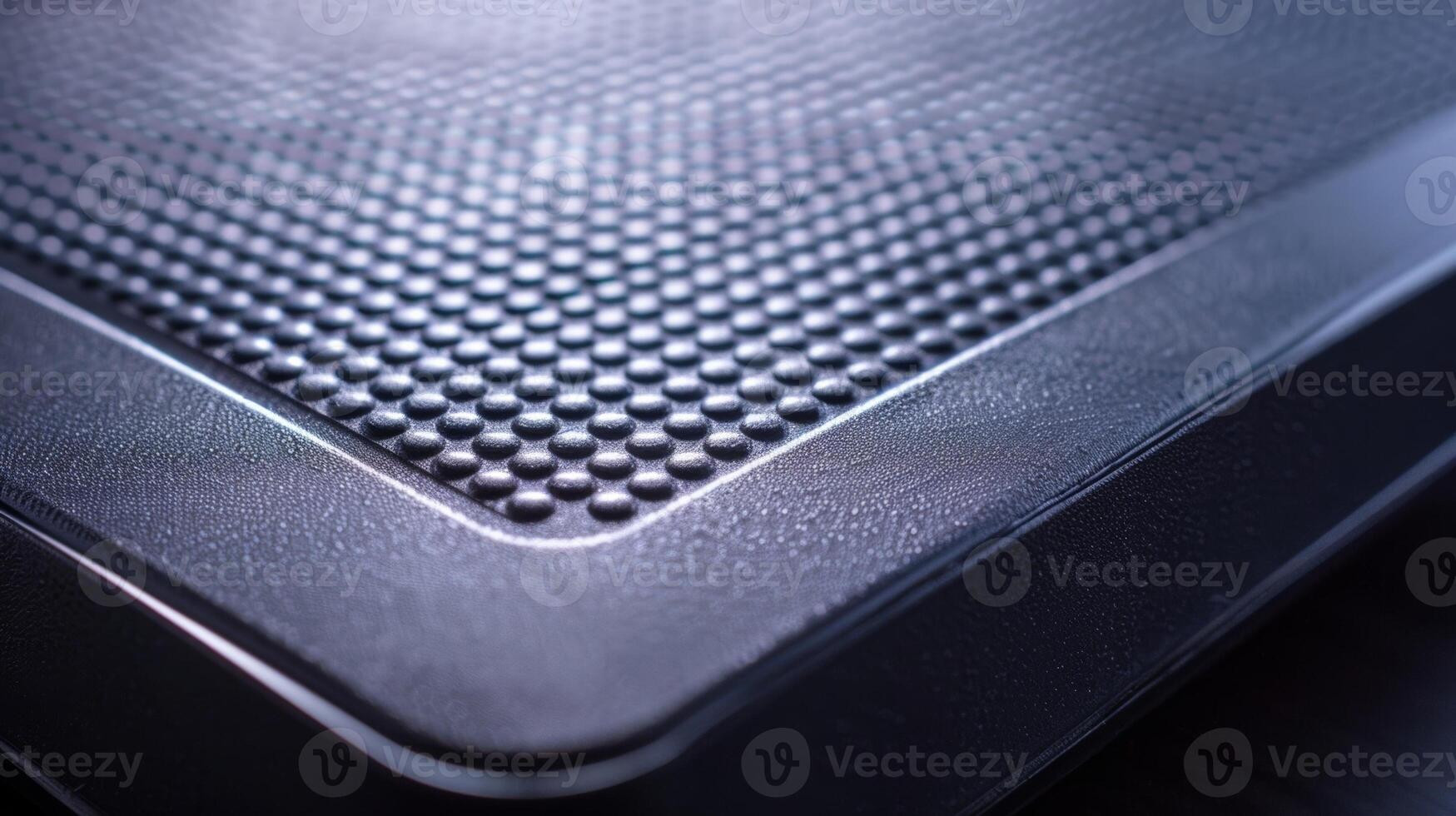 A closeup of the platform surface of a smart weight scale highlighting its nonslip design and durability photo