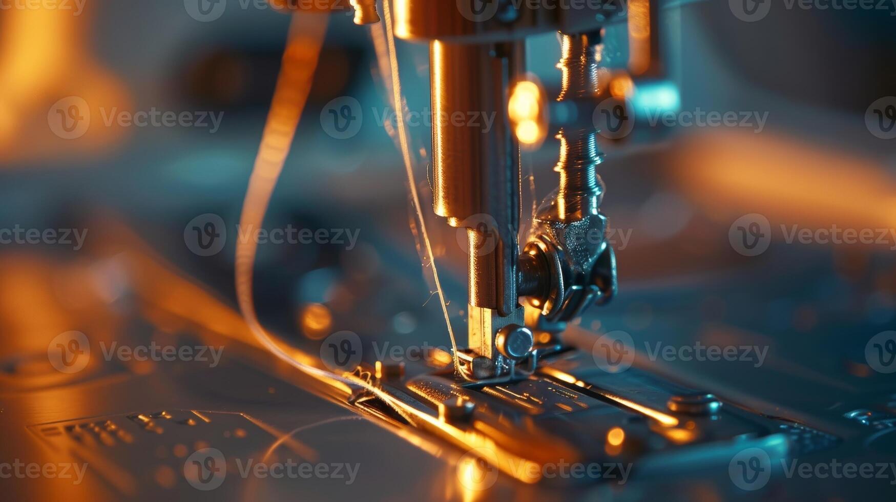 A macro shot of the thread tension dial on a highend sewing machine allowing for finetuning of the perfect stitch photo