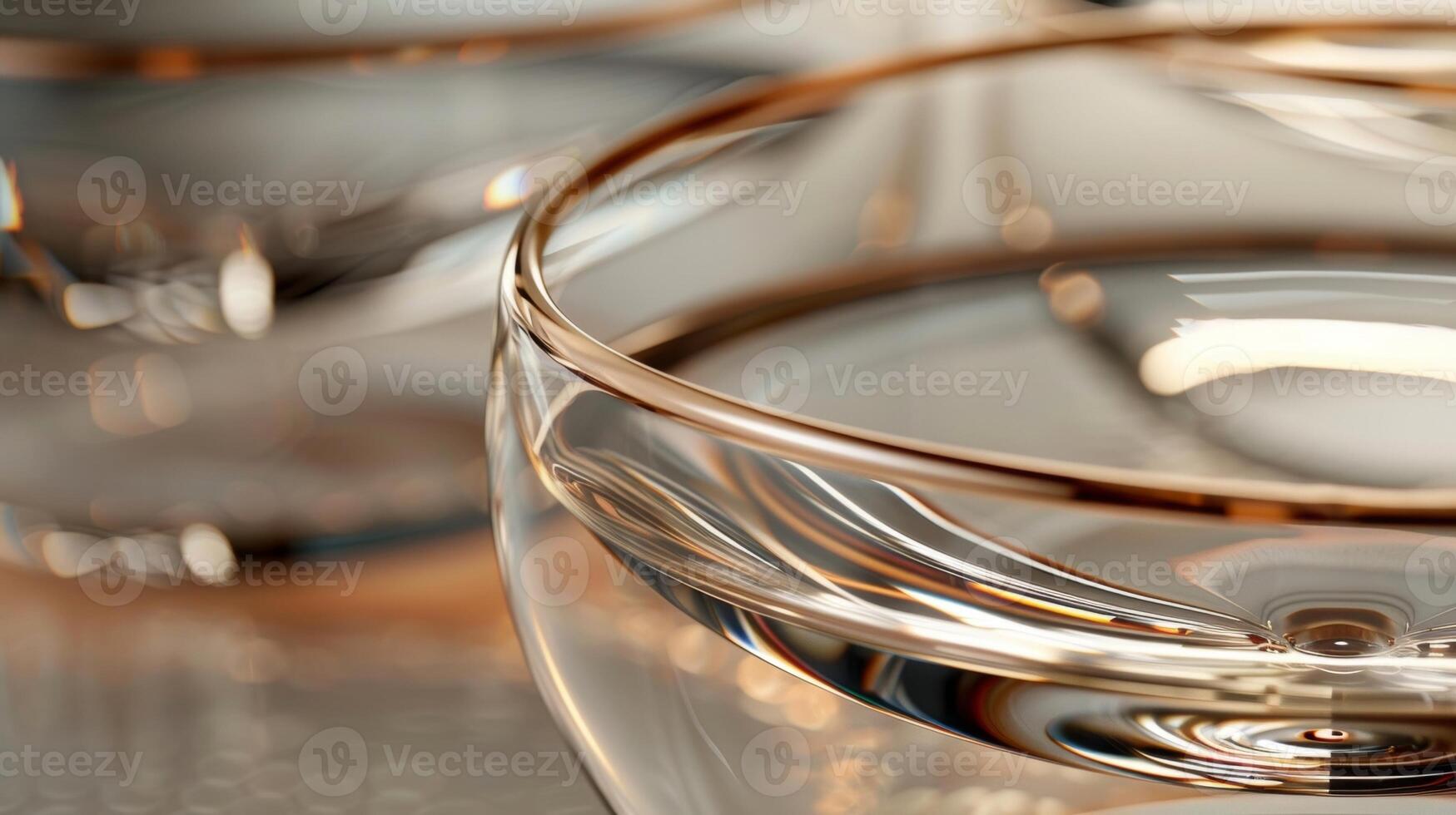 The smooth curves and thin rims of the glasses designed specifically for maximum taste and photo
