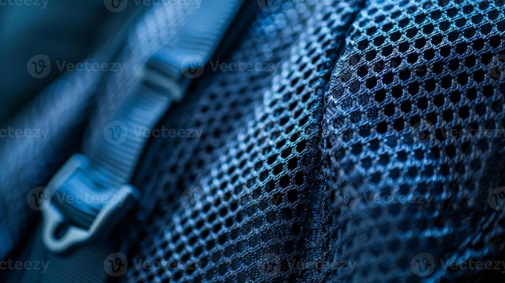 An upclose look at the mesh paneling on the side of a backpack designed to allow for ample airflow and ventilation during long hikes photo