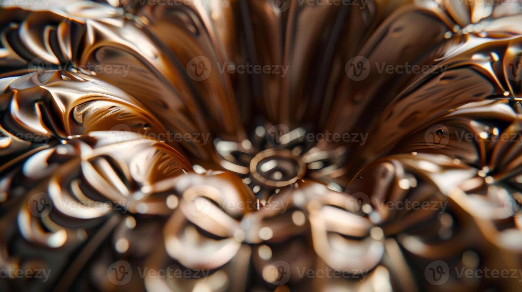 An intricate bundt cake pan made of durable nonstick material featuring decorative patterns for elegant and impressive desserts photo