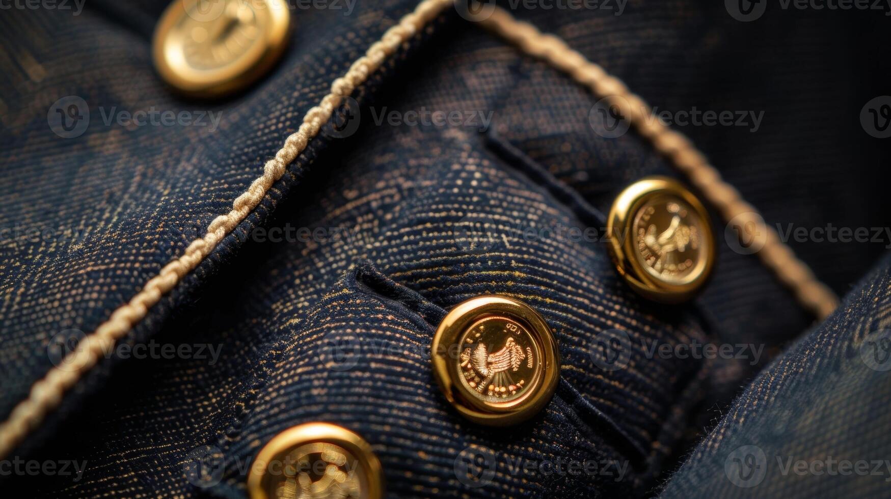 In this image we see a closeup of a members blazer sleeve showcasing the gold piping and cuff buttons with the yacht clubs logo engraved on them. The attention to detail and qualit photo