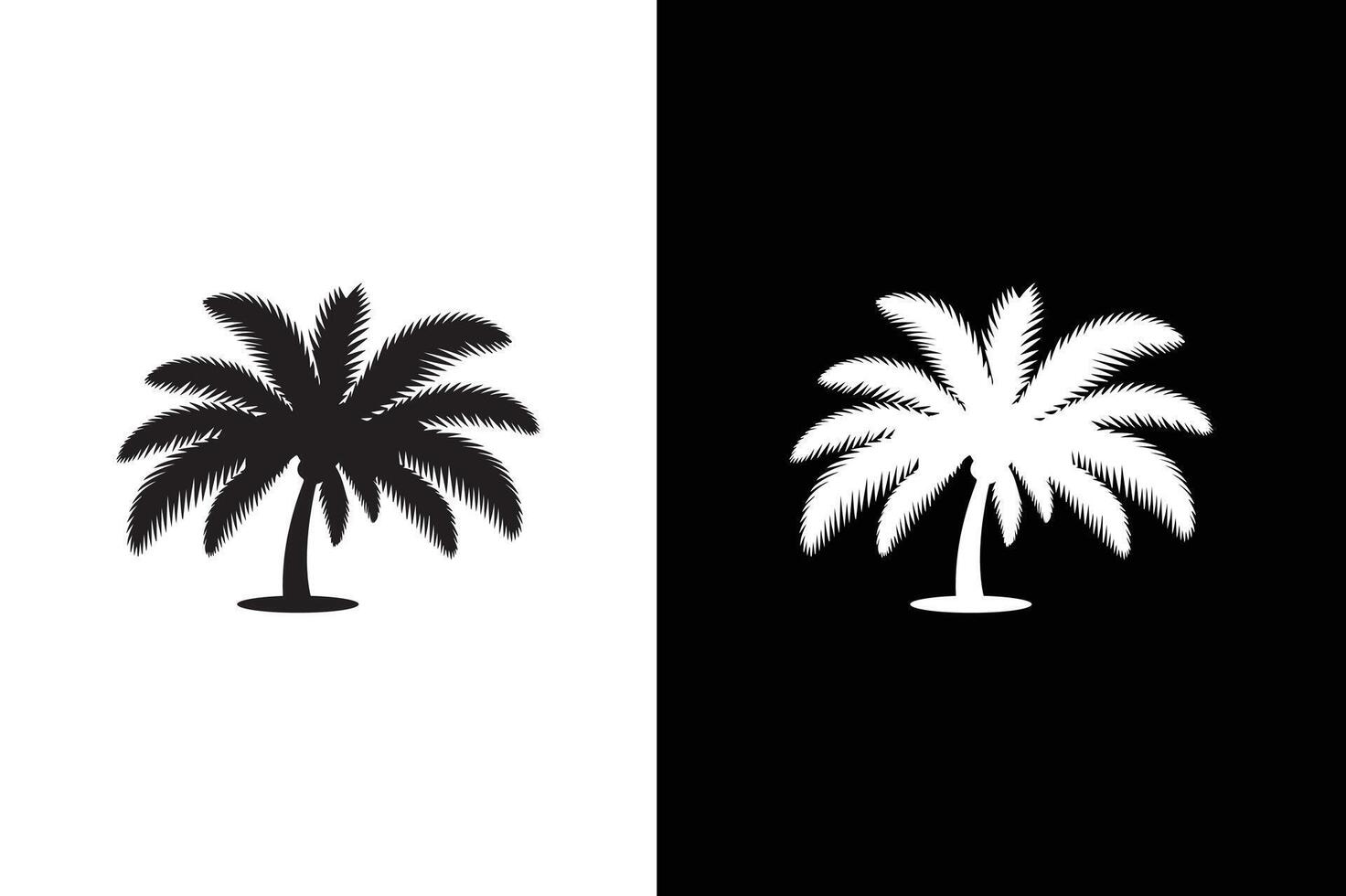 Coconut Tree icon template editable. Tree symbol sign isolated on white black background vector