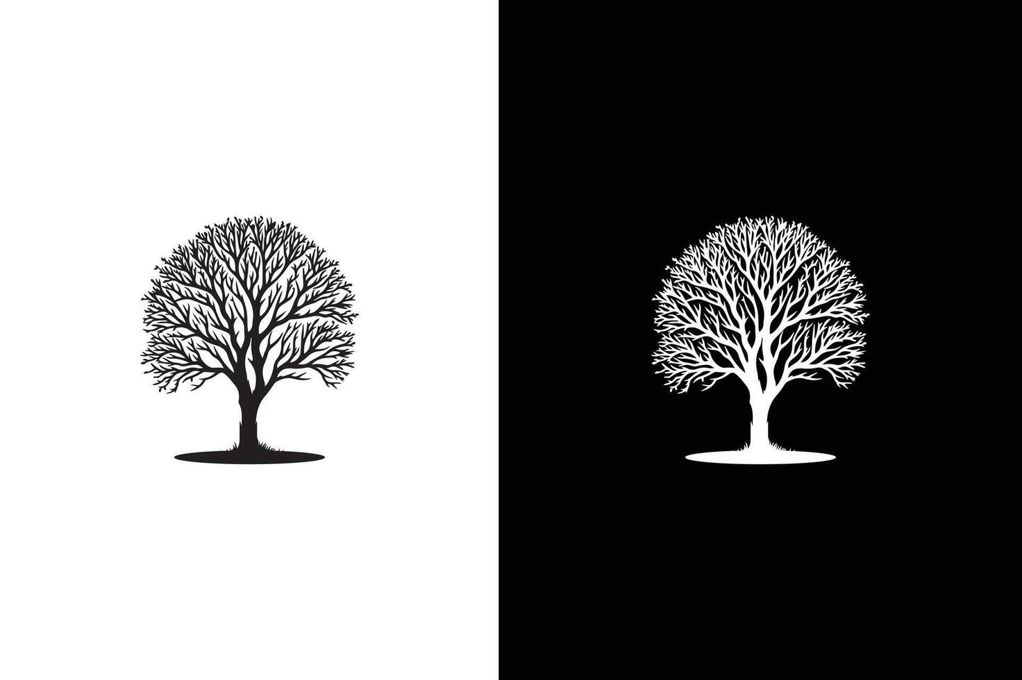 Tree icon template editable. Tree symbol sign isolated on white black background vector